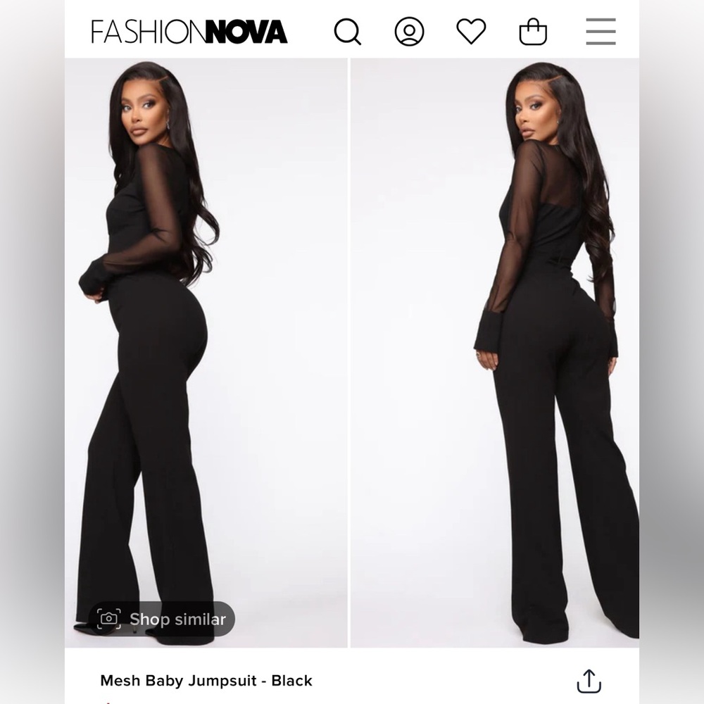FashionNova Mesh Baby Jumpsuit - Picture 2 of 6
